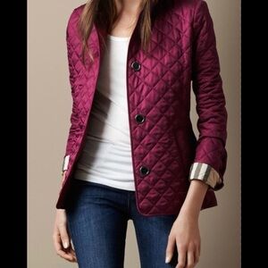 Burberry Deep Burgundy Quilted Puffer Jacket